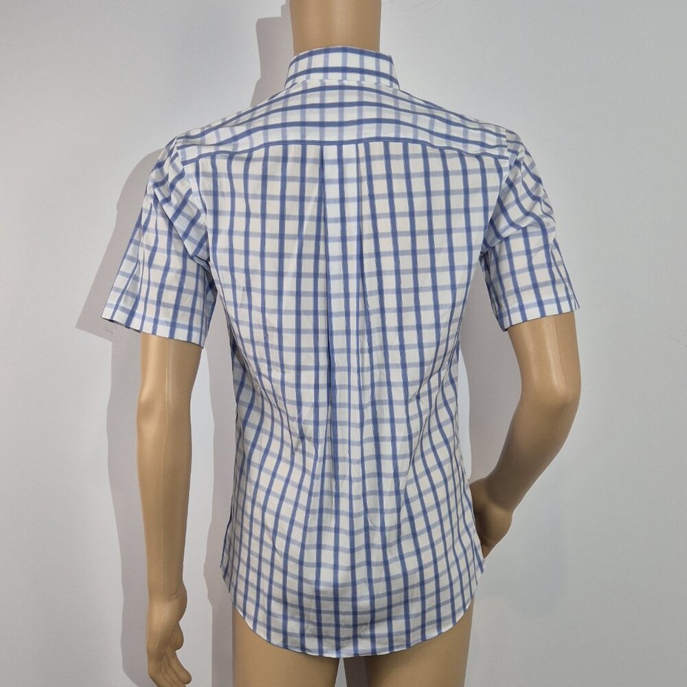 Roundtree & Yorke Gold Label Men's Shirt Size S Plaid Short Sleeve Slim Fit 56 - Picture 3 of 10